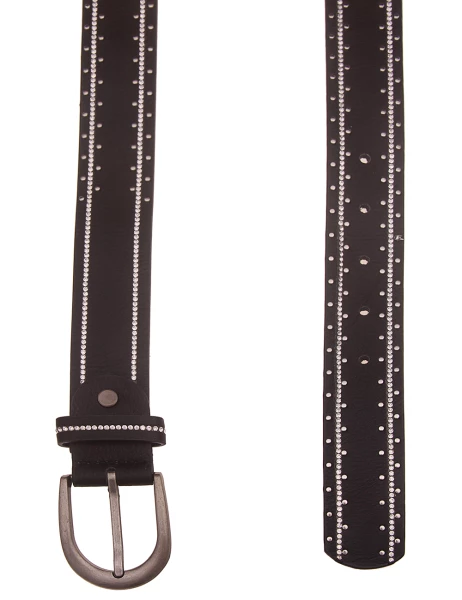 Leslii Damen-Gürtel Strass-Gürtel schwarzer Gürtel Glitzer-Gürtel Breite 3,5cm schwarz Kauf eins, bekomm eins gratis