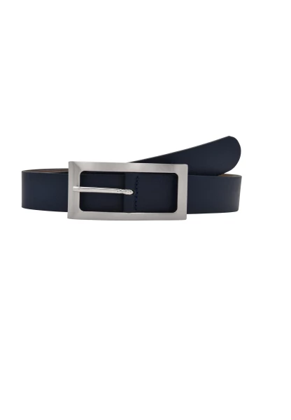 Leslii Premium Gürtel echter Leder-Gürtel blauer Gürtel Kalbs-Nappaleder Breite 3cm Narbung Navy Sil Begrenzte Freigabe