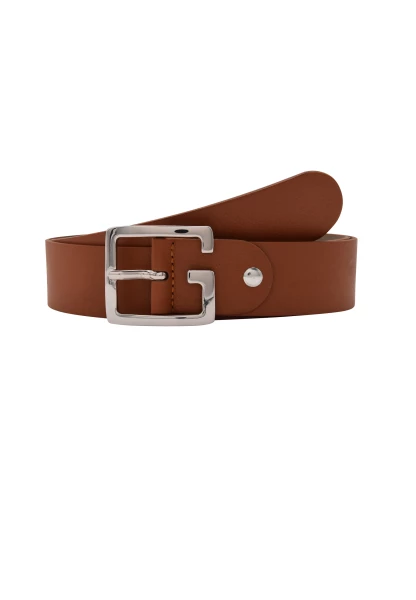 Leslii Premium Gürtel echter Leder-Gürtel brauner Gürtel Breite 4cm Kalbs-Nappaleder Narbung Cognac Letzte 3 Tage