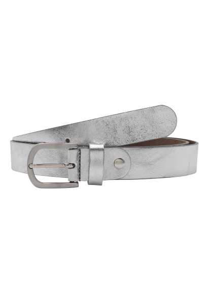 Leslii Premium Gürtel echter Leder-Gürtel silberner Gürtel Breite 3cm Kalbs-Nappaleder Narbung Silbe Sonderangebot der Fabrik