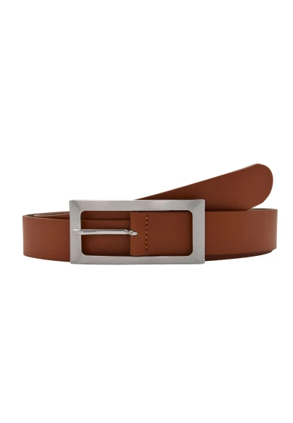 Leslii Premium Gürtel echter Leder-Gürtel brauner Gürtel Breite 3cm Kalbs-Nappaleder Narbung Cognac Black Friday Preise