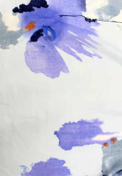 Leslii Schal Blumen Muster in Blau Schwarz Fabrikpreis