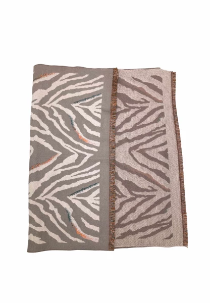 Leslii Schal mit Zebra-Muster Beige Exklusivangebot