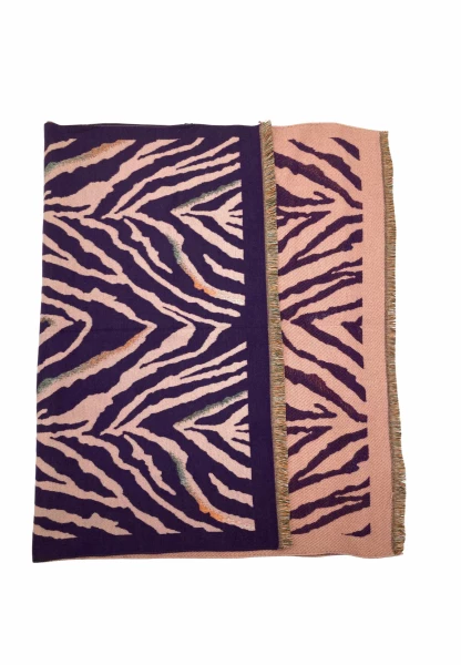 Leslii Schal mit Zebra-Muster Lila Preisnachlass