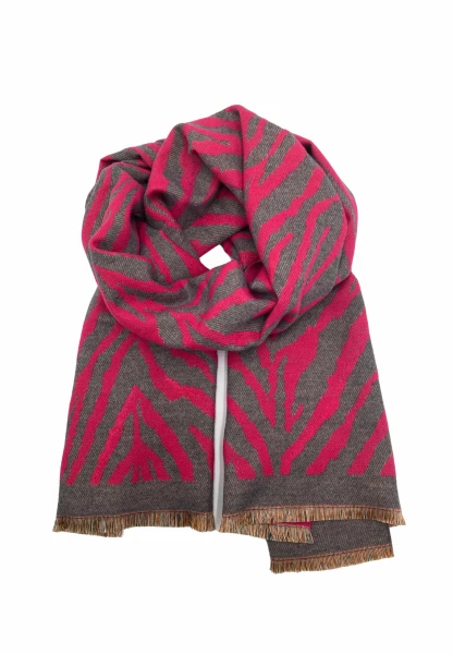 Leslii Schal mit Zebra-Muster Pink Saisonschlussverkauf