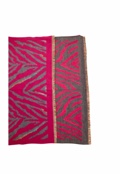 Leslii Schal mit Zebra-Muster Pink Saisonschlussverkauf