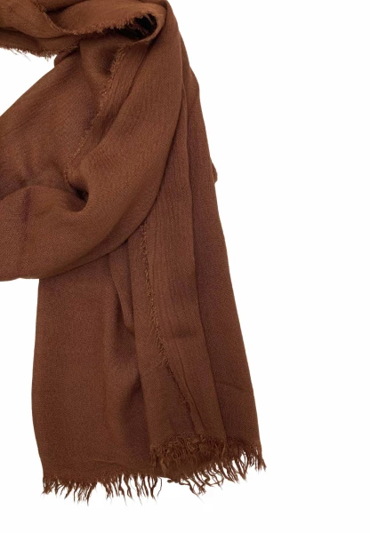 Leslii Schal Uni Viskose Bambus Cognac Braun Blitzangebot