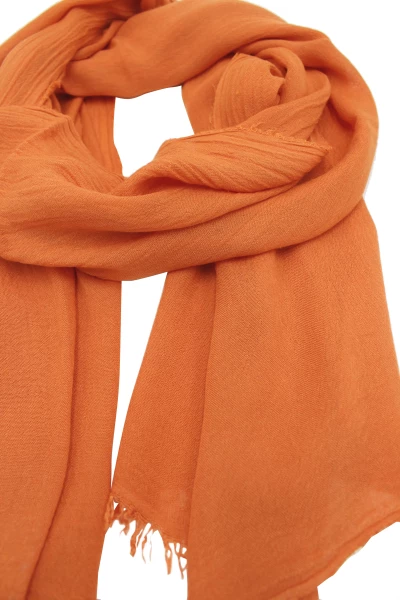 Leslii Schal Uni Viskose Bambus Natur-Schal einfarbig nachhaltig Bamboo Indoor Schal Korall-Orange Letzter Tag