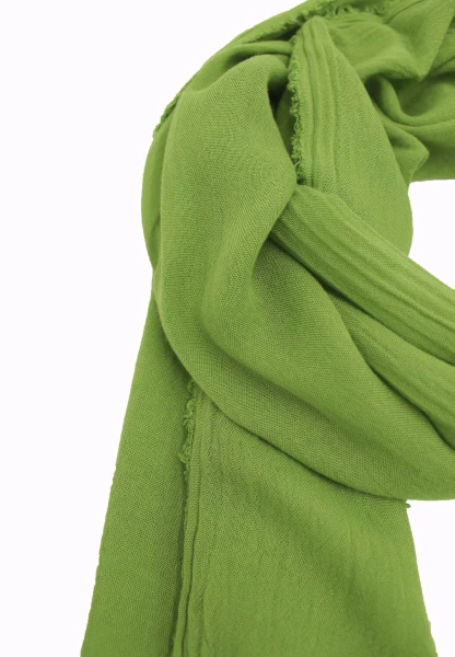 Leslii Schal Uni Viskose Bambus Natur-Schal grüner Schal einfarbig nachhaltig Bamboo Apfelgrün Bis zu 50% Rabatt