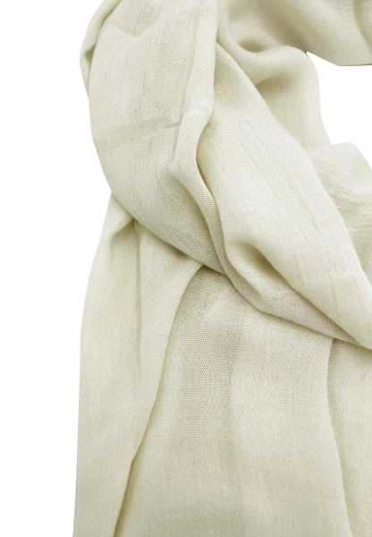 Leslii Schal Uni Viskose Bambus Natur-Schal weißer Schal einfarbig nachhaltig Bamboo Creme Bis zu 55% Rabatt