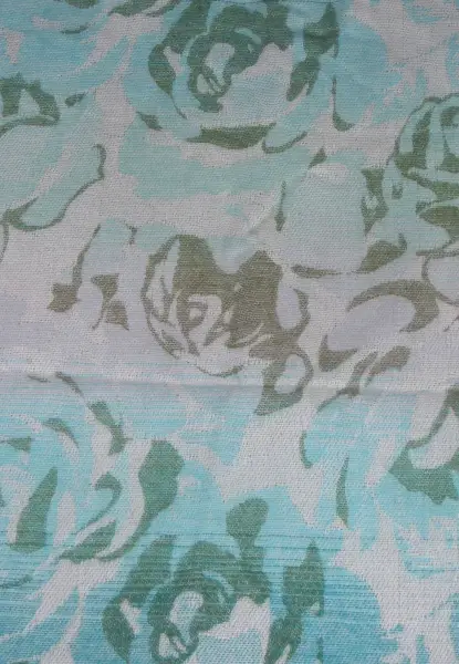 -50% SALE Leslii Schal Blumen-Muster Rosen gemusterter Fransen-Schal Muster-Schal in Grün Mint zollfrei