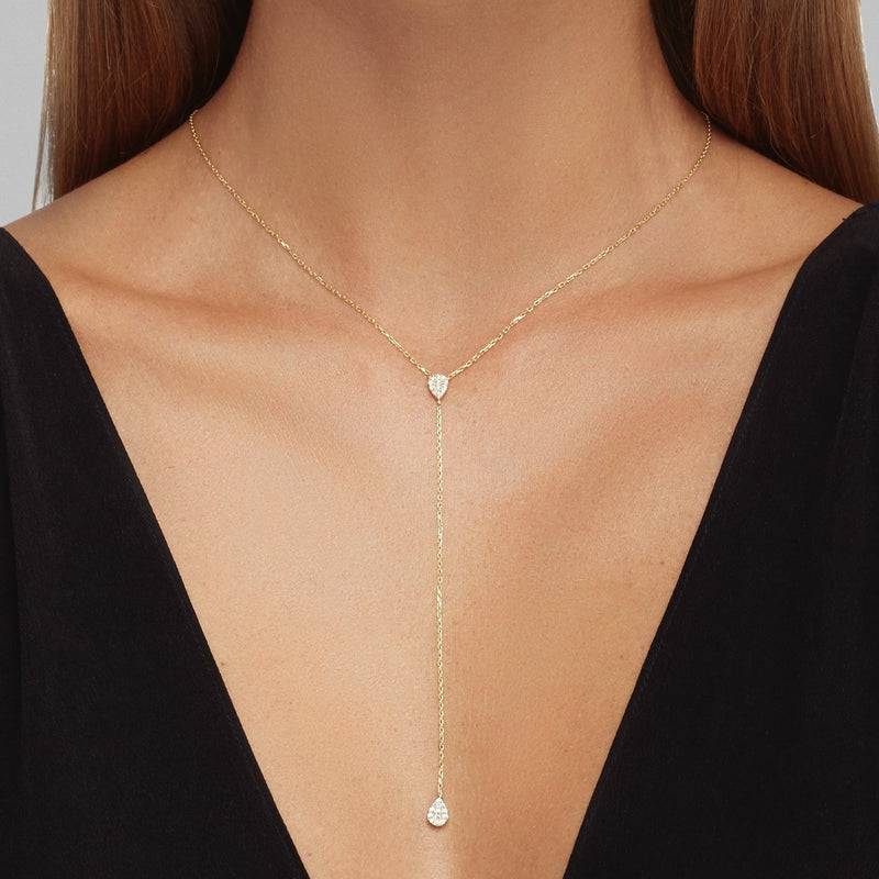 Mosuo Jewellery Teardrop Lariat Halskette - Vermeil Bis zu 65% Rabatt
