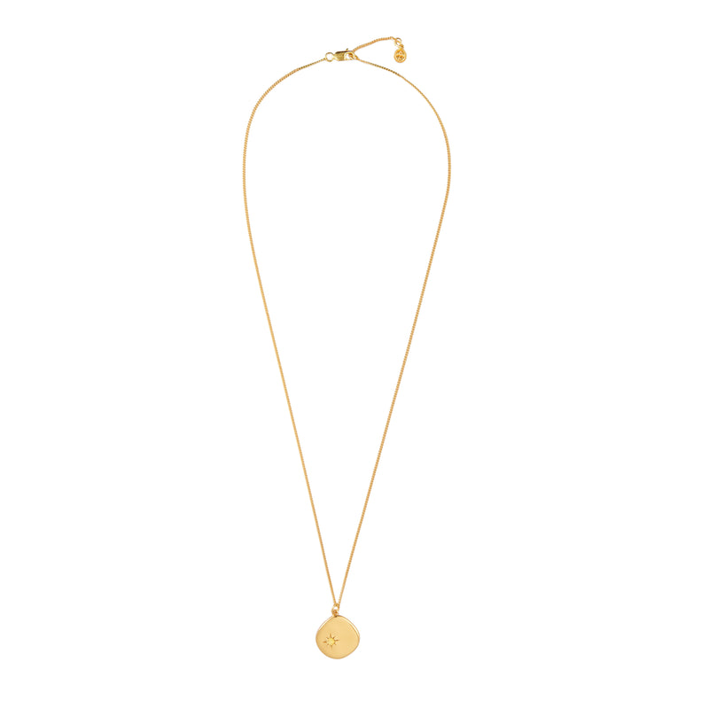 Mosuo Jewellery Geburtsstein Halskette November - Vermeil & Citrin Verkauf
