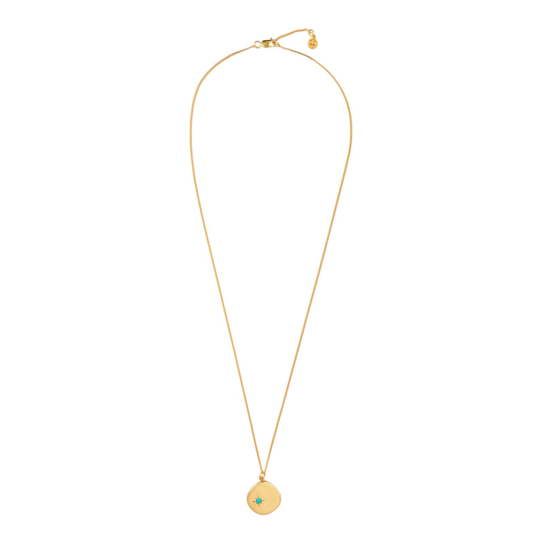 Mosuo Jewellery Geburtsstein Halskette Dezember - Vermeil & Türkis Angebote
