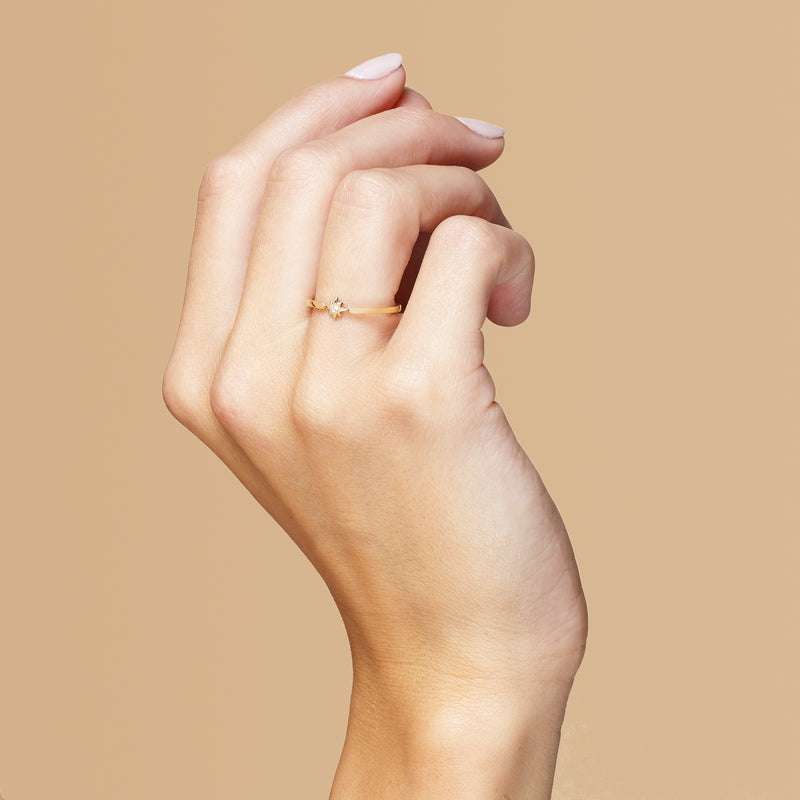 Mosuo Jewellery Diamant Nordstern Ring Schlussverkauf