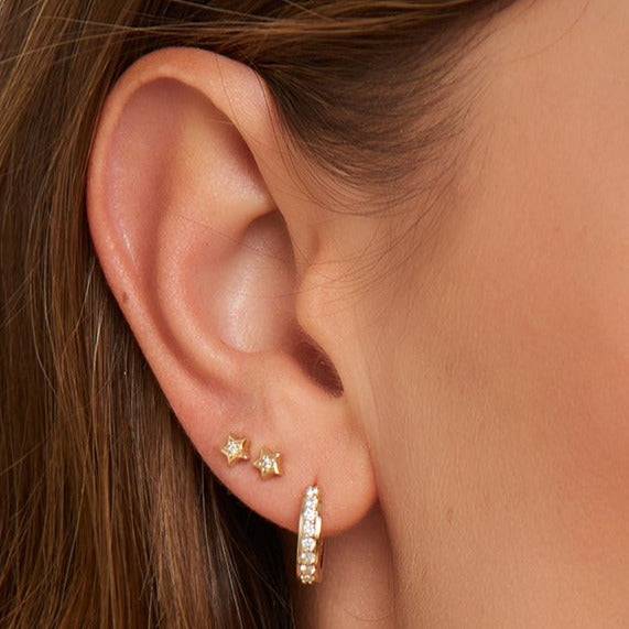 Mosuo Jewellery Diamant Stern Ohrstecker Großer Ausverkauf