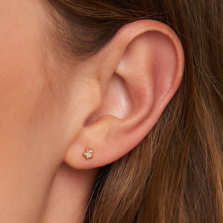 Mosuo Jewellery Diamant Stern Ohrstecker Flash Sale