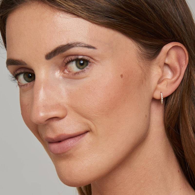 Mosuo Jewellery Mini Diamant Creole mit Nazar Auge Lagerräumung