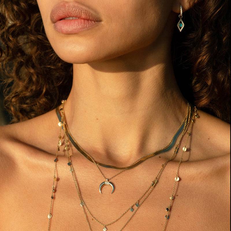 Mosuo Jewellery Mond Diamant Anhängerkette Zeitlich begrenztes Angebot