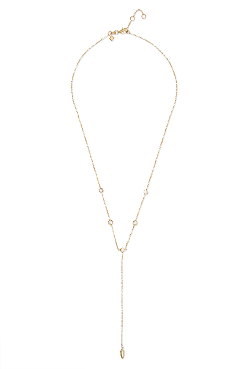 Mosuo Jewellery Feder Y-Halskette mit Steinen Kostenlose Rückgabe