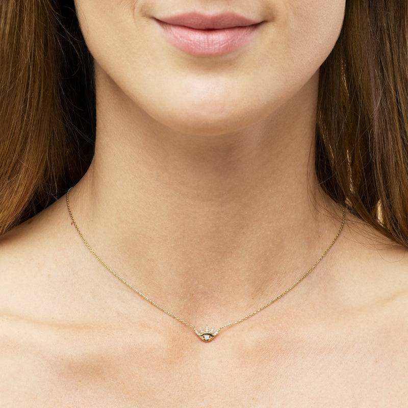 Mosuo Jewellery Evil Eye Diamant Halskette Neueste Stile