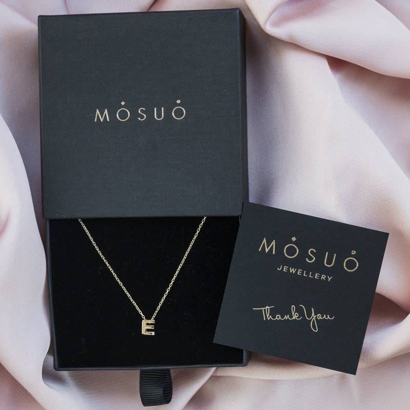 Mosuo Jewellery Diamant Buchstaben Halskette “E” - Vermeil Vierteljährliche Förderung