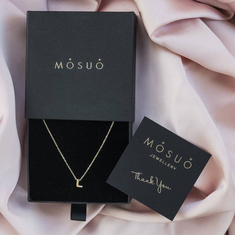 Mosuo Jewellery Diamant Buchstaben Halskette “L” - Vermeil Clearance-Verkauf