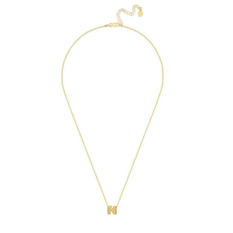 Mosuo Jewellery Diamant Buchstaben Halskette “N” - Vermeil Fabrikladen