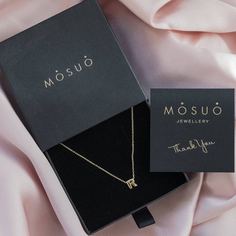 Mosuo Jewellery Diamant Buchstaben Halskette “R” - Vermeil Im Verkauf