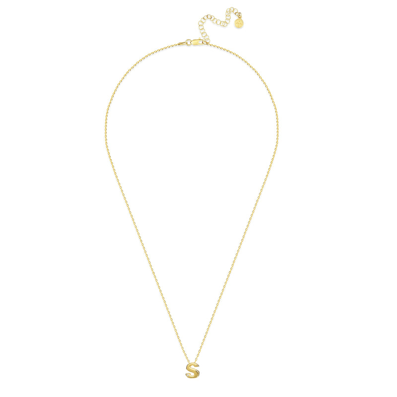 Mosuo Jewellery Diamant Buchstaben Halskette “S”- Vermeil zollfrei