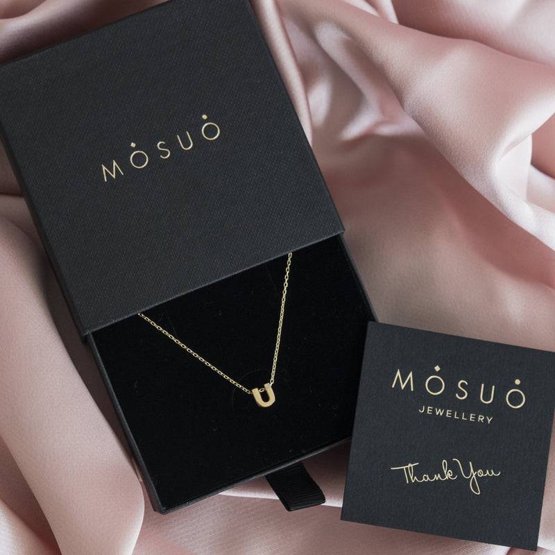 Mosuo Jewellery Diamant Buchstaben Halskette “U”- Vermeil Rabatte dieses Monats