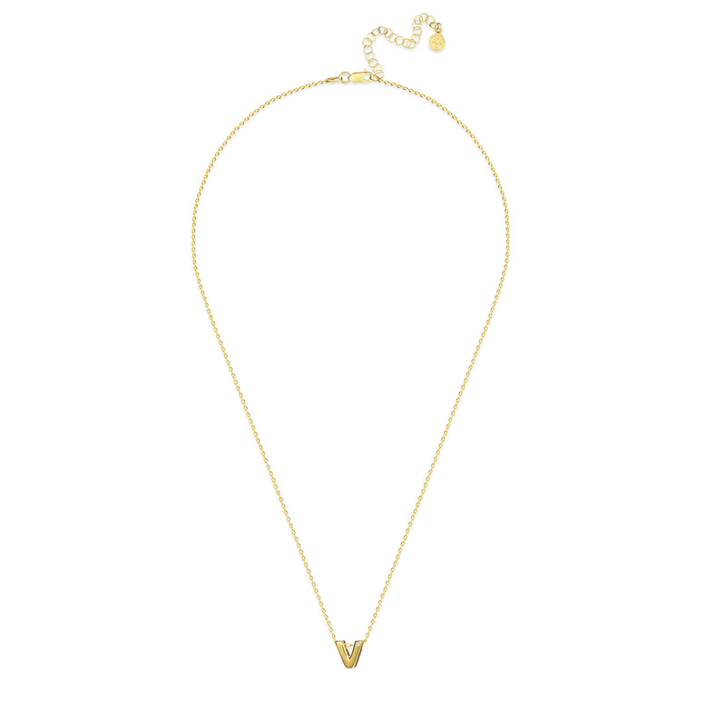 Mosuo Jewellery Diamant Buchstaben Halskette “V”- Vermeil 2025