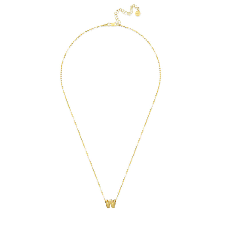 Mosuo Jewellery Diamant Buchstaben Halskette “W”- Vermeil Günstiger Verkauf