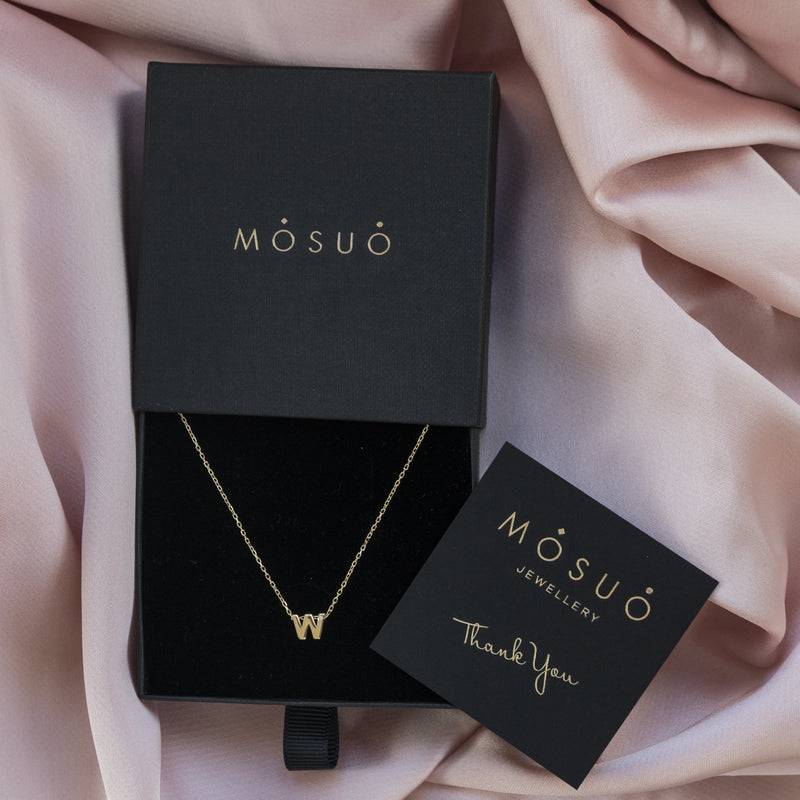 Mosuo Jewellery Diamant Buchstaben Halskette “W”- Vermeil Günstiger Verkauf