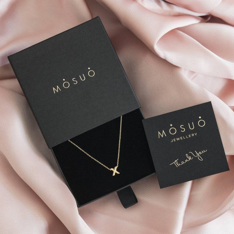 Mosuo Jewellery Diamant Buchstaben Halskette “X”- Vermeil Fabrikverkauf