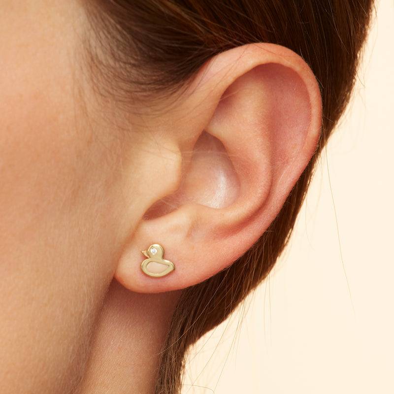 Mosuo Jewellery KIDS Enten Diamant Ohrstecker Versandkostenfrei