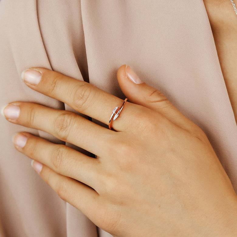 Nana Kay Curvey Glam Ring effilé Rosé Große Rabatte