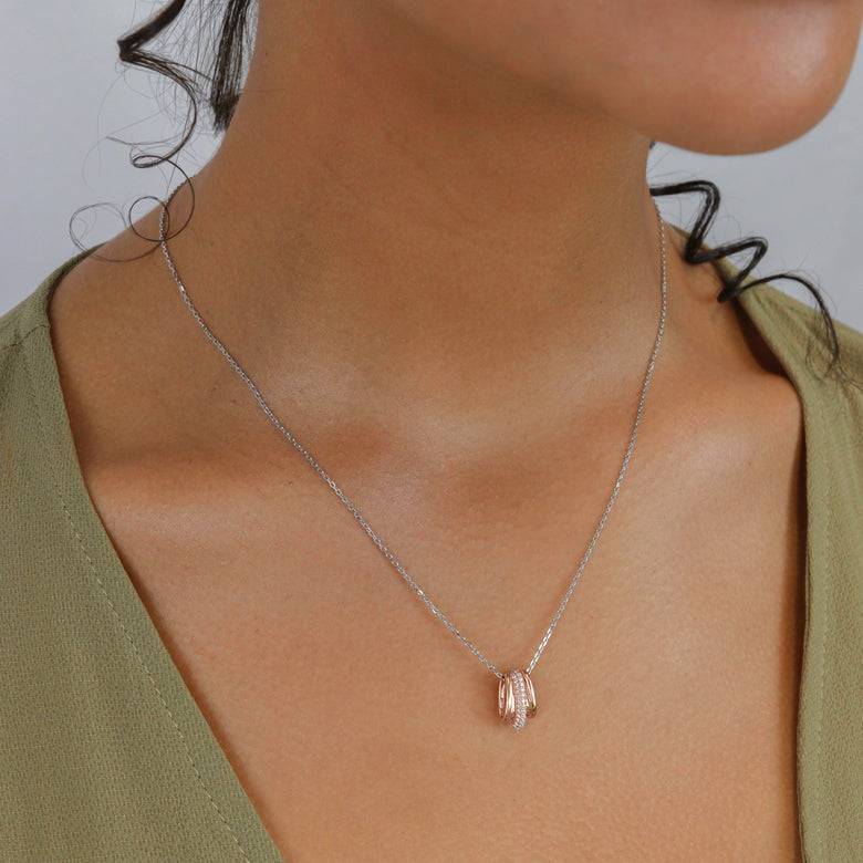Nana Kay Echtgold Collier pendentif Rosé Clearance-Verkauf