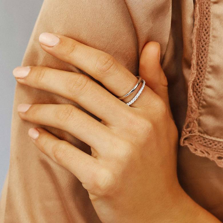 Nana Kay Swinging Silver Ring Syndetic Kostenlose Rückgabe