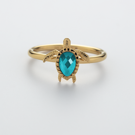 Paul Hewitt Turtle Ring Aquamarine Gold Zeitbegrenzte Promotion