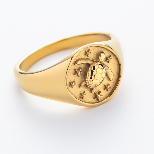 Paul Hewitt Turtle Signet Ring Gold Bis zu 55% Rabatt