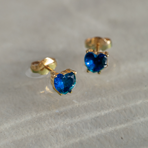Paul Hewitt Blue Heart Ohrring Gold Riesige Rabatte