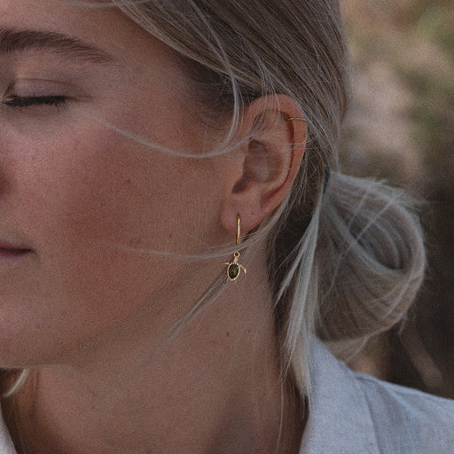 Paul Hewitt Turtle Hoops Ohrring Gold zollfrei