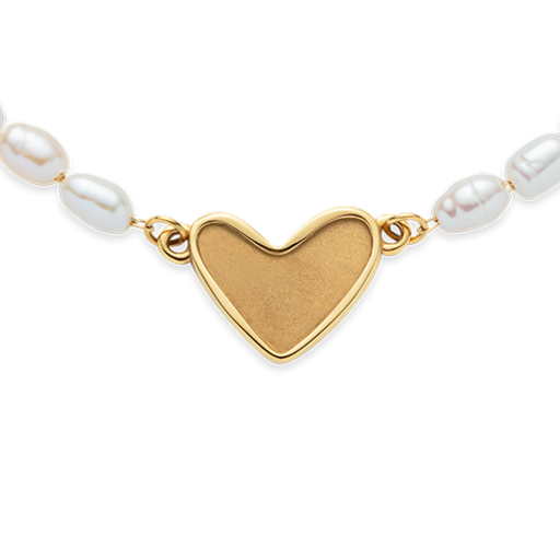 Paul Hewitt Engravable Heart Pearl Armkette Gold Outlet