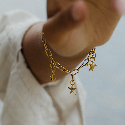 Paul Hewitt Turtle Charm Gold im Angebot