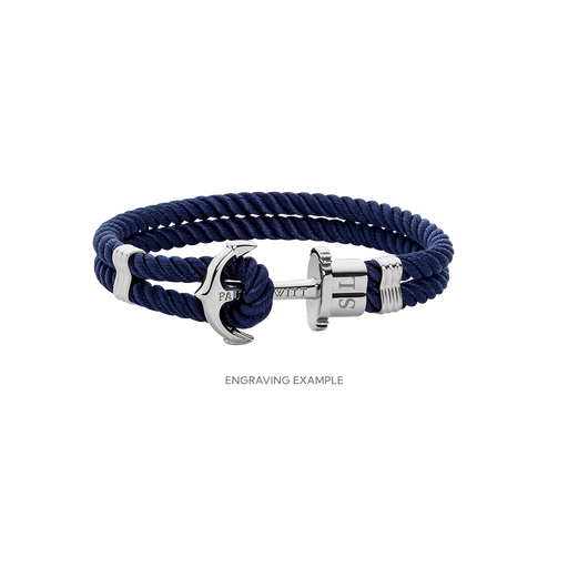 Paul Hewitt PHREP Armband Silber Marineblau Schlussverkauf