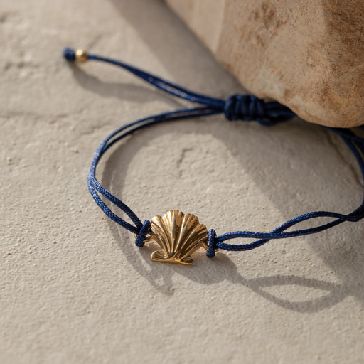 Paul Hewitt Scallop Blue Nylon Armkette Gold Kostenloser Versand