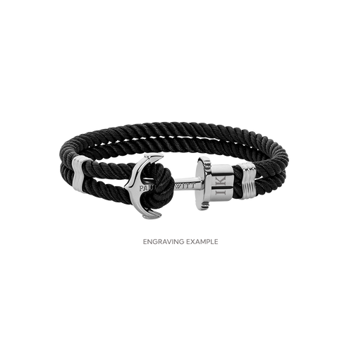 Paul Hewitt PHREP Armband Silber Schwarz Fabrikpreis