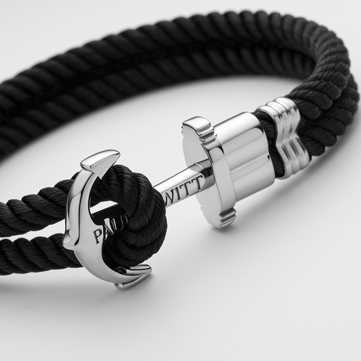 Paul Hewitt PHREP Armband Silber Schwarz Fabrikpreis