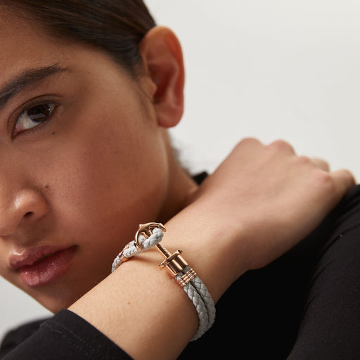 Paul Hewitt Ankerarmband Phrep Roségold Leder Grau Black Friday